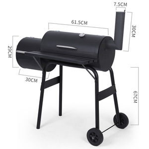 <span class=keywords><strong>Parrilla</strong></span> de Carbón para Exteriores de Alta Resistencia con Chimenea, Ahumador Portátil y Horno para Jardín, Patio y Camping - Product Image 6
