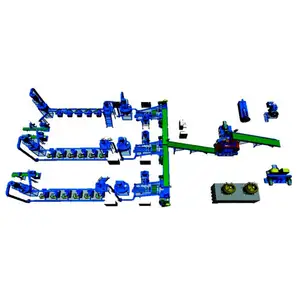 Linea di riciclaggio di pneumatici di scarto | Granuli di gomma che fanno la macchina