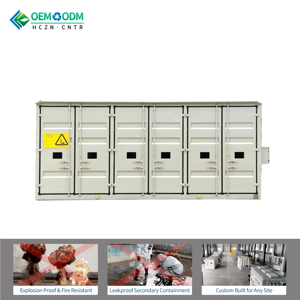 연구소 실험실용 표준화 가스 혼합물(황 육불화물 및 실리콘 하이드라이드)을 위한 야외 가스 실린더 보관실 - Product Image 1