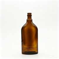 Bouteille de vin de couleur foncée 500 ml, récipient en verre durable, écologique et réutilisable avec bouchon en liège pour le stockage, la dégustation et les cadeaux