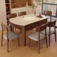 Table à manger rétractable carrée ou ronde de style nordique moderne, qualité supérieure, directement de l'usine, pour hôtels et appartements