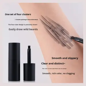 Penna per disegnare la <span class=keywords><strong>barba</strong></span> a quattro punte con crema idratante senza Logo impermeabile a prova di sudore organico a tratti distinti - Product Image 4