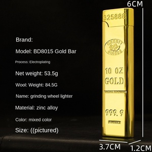 BD8015เจียรโลหะแบบเปิดไฟแช็คแบบแท่งสีทองดีไซน์ทันสมัยสำหรับเป็นของขวัญทางธุรกิจ - Product Image 4