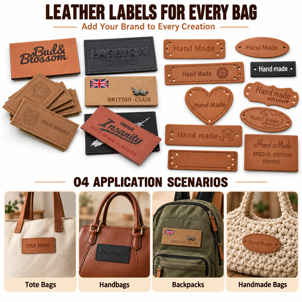 Modeling Service Logo Custom Logo Genuine Cowhide Leather Cut Pieces Embossed Heat Transfer ...