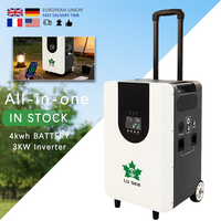 Centrale Électrique Portable Tout-en-un 3kW avec Onduleur + Batterie LiFePO4 4kWh, Hybride Réseau, Communication CAN, Gamme de Sortie 20kW
