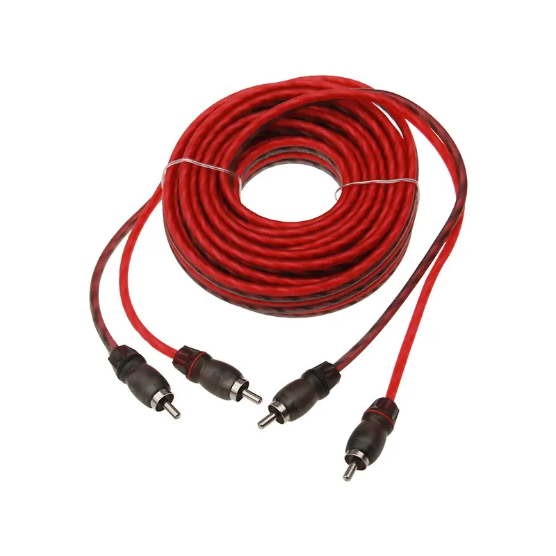 Cable de conector de altavoz de alto rendimiento 2R-2R audio de coche 3,5 macho a macho cable RCA