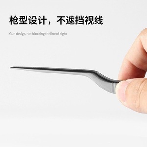 Stainless Steel Ear Cleaning Tweezers 13.5cm Gun Clip Silver Rose Gold Ultra Fine <b>Pointed</b> For Ear Wax Removal - Product Image 4
