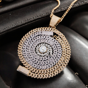 8mm 925er Sterlingsilber Hip-Hop Moissanit-Halskette – Schneller Versand aus US-Lager, zertifiziert, Iced GRA Strang, rhodiniert - Product Image 2