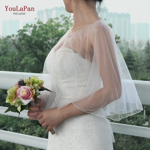 YouLaPan VG89 Sciarpa Minimalista in Rete di Nylon a Strato Singolo per Abiti Formali <span class=keywords><strong>Senza</strong></span> <span class=keywords><strong>Spalline</strong></span> da Donna per Spose e Damigelle - Product Image 5