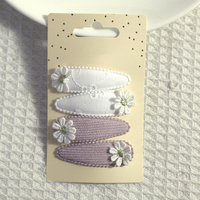 Ensemble de 4 pinces à cheveux en tissu, pinces à cheveux à imprimé écossais et floral, accessoires capillaires quotidiens mignons pour filles et femmes