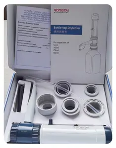 Rongtai Populaire Fles Top Dispenser Verstelbare Volume 0.5-50Ml Fabriek Directory Voor Lab Hoge Kwaliteit