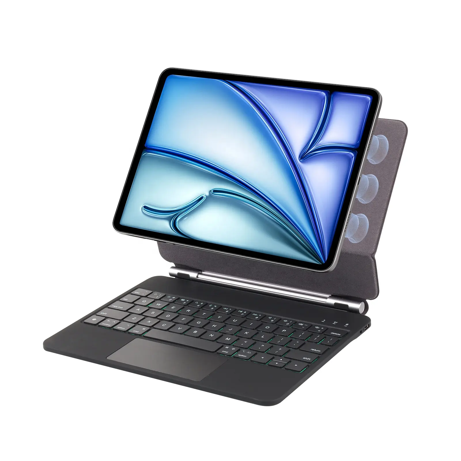 تابلت قابل للتخصيص 12.9 بوصة لوحة مفاتيح لا سلكية ماجيك لجهاز ابل آيباد برو 12.9 2018-2022 برو M4 13 2024