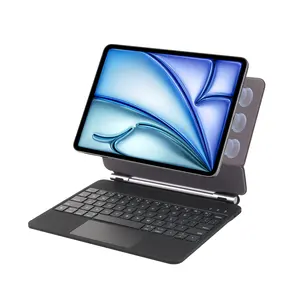 Customize Languages Tablet 12.9 Inch Wireless Magic Keyboard Case For Apple Ipad Pro 12.9 2018-2022 Pro M4 13 2024