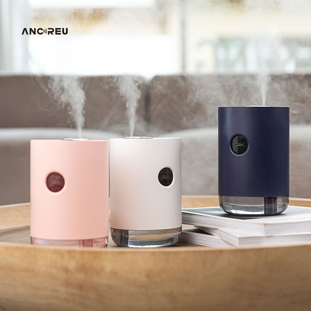 H2O 3000mAh USB Rechargeable Wireless Air Humidifier for Home & Hotel Use with Night Light Negative Ion Low Noise Plastic