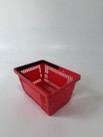 Paniers de courses en plastique portables de grande capacité personnalisables pour supermarchés