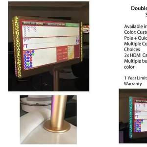 Venta al por Mayor <span class=keywords><strong>de</strong></span> Mesa <span class=keywords><strong>de</strong></span> Juego <span class=keywords><strong>de</strong></span> <span class=keywords><strong>Casino</strong></span> <span class=keywords><strong>de</strong></span> 27 Pulgadas con Pantalla Doble, Suministros ODM/OEM, Monitor <span class=keywords><strong>de</strong></span> Quiosco Interactivo con Pantalla Táctil a Bajo Precio en Color Dorado - Product Image 3