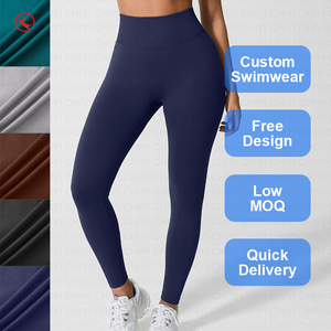 Conjunto de yoga cepillado: Top deportivo ajustado de cuello redondo para mujer, leggings deportivos de alta intensidad para correr al aire libre, mallas de fitness para yoga. - Product Image 6