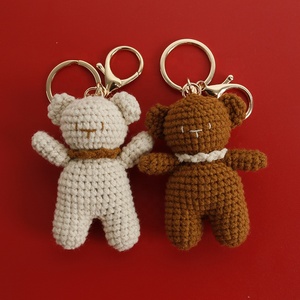 <b>Cute</b> Handmade Crocheted Cartoon Teddy <b>Bear</b> Home Decor, Holiday Gift, Small Hanging Ornament - Product Image 2