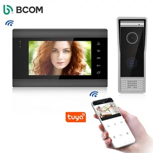 Bcom sichtbar tür telefon lieferant wifi 4 draht sensor taste visuelle sprech system tuya verdrahtete video intercom mit tür glocke