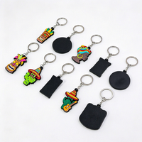 Porte-clés léger et tendance en PVC souple 2D, design anime et dessin animé, motif crème glacée mexicaine, personnalisé, expédié via DHL/Fedex