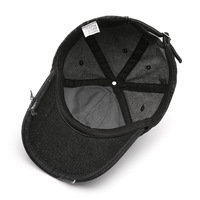 Gorra de béisbol unisex estilo japonés retro con personalidad, efecto desgastado, color liso, 100% algodón, de 6 paneles, ligera, para viajes al aire libre