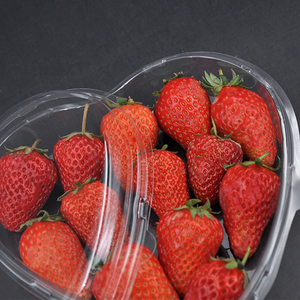 Boîte d'emballage de fruits et de cerises en forme de cœur en plastique PET blister jetable en forme de cœur - Product Image 5