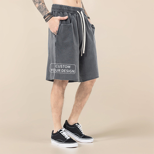 Short en éponge vert épais OEM/ODM de qualité supérieure pour hommes Short de plage brodé de basket-ball avec logo personnalisé pour hommes - Product Image 2