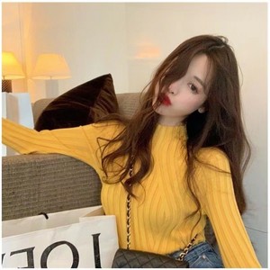 Camiseta de Suéter Básica Fina de Manga Longa com Gola Redonda para Mulheres, Nova Chegada da Moda Primavera - Product Image 6