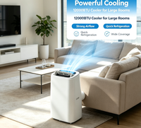 Climatiseur Portable Électrique Silencieux Airwens 12000 BTU pour Usage Domestique, Économe en Énergie, Refroidissement et Chauffage, sur Roulettes - Vente en Gros Usine