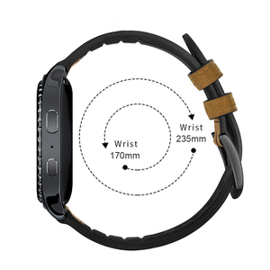Correa de <span class=keywords><strong>Reloj</strong></span> de Silicona y Cuero Genuino con Hebilla de Acero Inoxidable <span class=keywords><strong>para</strong></span> <span class=keywords><strong>Samsung</strong></span> <span class=keywords><strong>Galaxy</strong></span> <span class=keywords><strong>Watch</strong></span> <span class=keywords><strong>3</strong></span> de 22mm, Precio de Fábrica - Product Image 4