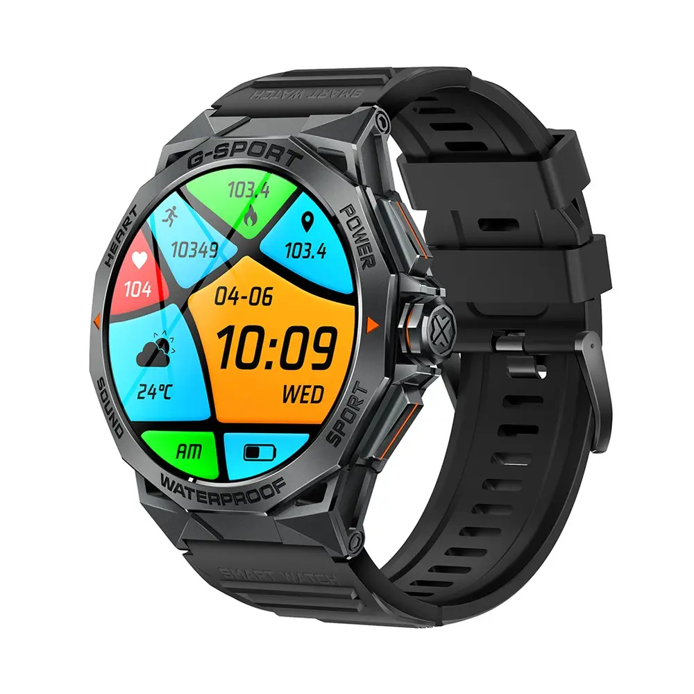 K62 Sport mit Kompass Outdoor-Stil Smart Watch IOS Android Amoled Relojes Inteligentes Baratos Outside Akll Saat wasserdicht