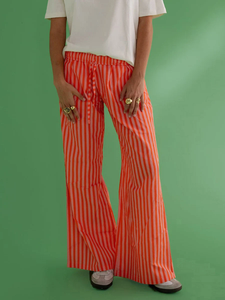 Moda estiva Y2K Vintage estate <span class=keywords><strong>pantaloni</strong></span> <span class=keywords><strong>lunghi</strong></span> larghi con coulisse elastico <span class=keywords><strong>a</strong></span> vita bassa <span class=keywords><strong>pantaloni</strong></span> <span class=keywords><strong>a</strong></span> <span class=keywords><strong>righe</strong></span> con 2 tasche - Product Image 5