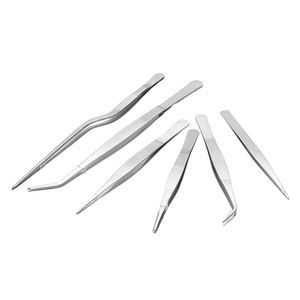 Pinzas de Acero Inoxidable Rectas y Curvas de Precisión para Uso en Laboratorio y Ciencia - Product Image 5
