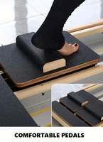 Plateforme de Pilates Double Rail en Érable, Équipement d'Entraînement Robuste pour la Maison et les Studios Commerciaux, Idéale pour les Entraînements de Renforcement Musculaire et d'Étirement
