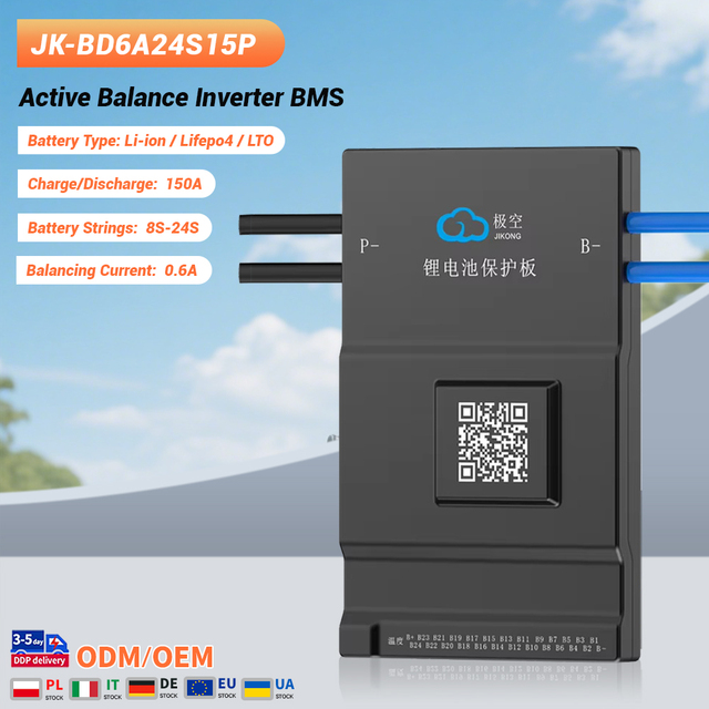 JK Smart BMS PCBA JK-BD6A24S15P Active Balance Inverter BMS 150A 0.6A for 8S 16S 20S 24S Li-ion Lithium Lifepo4 LTO BMS