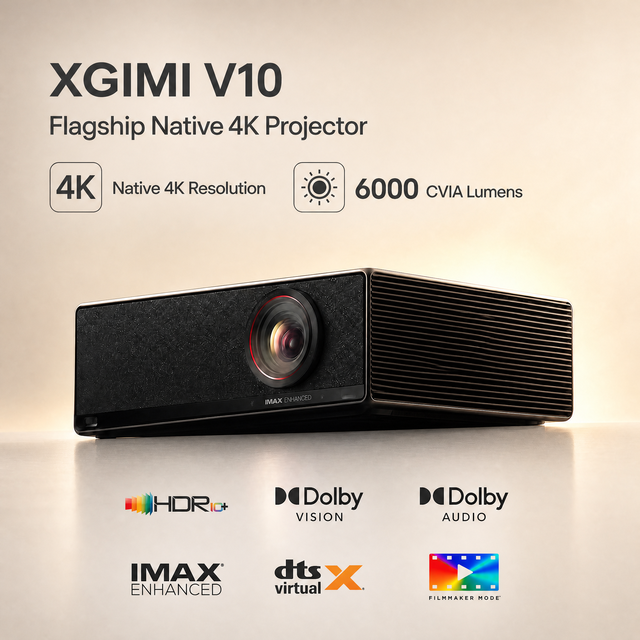 XGIMI V10 4K DLP Laser Projector 6000 CVIA Lumens 240Hz High Refresh Rate Smart Android HIFI STEREO Home Theater