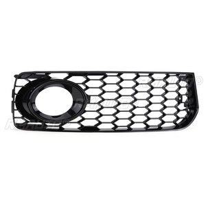 Black/Chrome <b>Silver</b> 1Pair Car Fog Light <b>Lamp</b> Cover Honeycomb Mesh Hex Front Grille Grill for Audi A5 S-Line/S5 B8 RS5 2008-2012 - Product Image 5