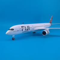 Modèle d'avion en résine ABS de 47 cm de la Fiji Airways A350, haute simulation avec éclairage LED et train d'atterrissage, ornement pour exposition