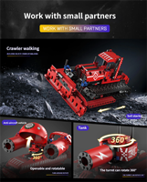 Juguete Robot de Control Remoto con Programación por APP, 495 Piezas, Bloques de Construcción de Coche RC, Juguete Educativo STEM, Kit de Ingeniería de Plástico ABS