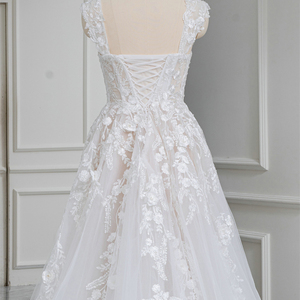 RL307แจนเซมเบอร์ชุดแต่งงานทรงเอไลน์สำหรับเจ้าสาวชุดเดรสสำหรับสตรีที่รักสง่างาม - Product Image 4