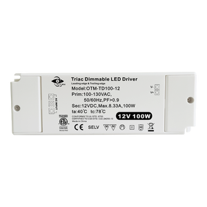 ETL 100-277Vac トライアック調光対応LEDライトランプドライバー 100w ETL調光対応LEDドライバー 12V - Product Image 1