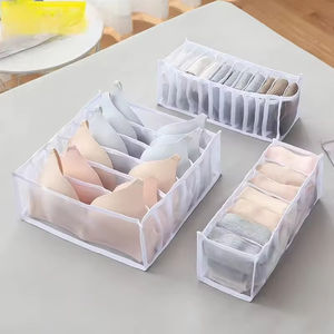 Boîte de rangement pliable en maille pour sous-vêtements, chaussettes et soutiens-gorge, type tiroir, pour organisation de placard domestique - Product Image 5