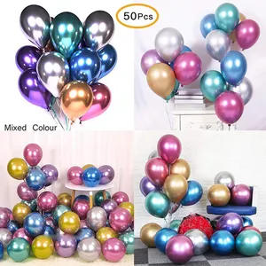 12 pouces Métal Perle Latex Ballons Épais Chrome Métallique Globos Décoration D'anniversaire Chrome Fête Latex Métallique Ballon