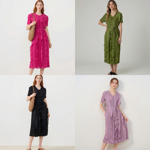 Vestido Plisado Miyake Personalizado para Mujer, Vestido Elegante y Modesto para Iglesias, Vestido de Noche de Lujo con Mangas Largas - Product Image 5
