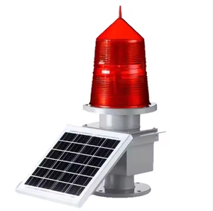 CHYAWE YW-GZ155 Lumière d'obstacle aérien solaire LED surélevée pour hélicoptère, abat-jour en PC non réfléchissant, base en alliage d'aluminium stable - Product Image 1