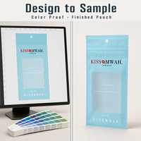 Sachet refermable personnalisé en PET+PE résistant à l'humidité avec impression en héliogravure/numérique pour poudre libre et blush – Emballage cosmétique personnalisable