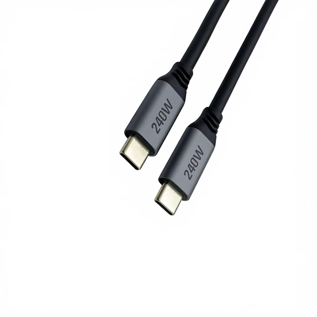 1.5M  Black USB C Charging Cable PVC 240W USB 3.1 GEN2 USB-C,5A fast charging cable