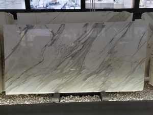 Encimeras de Mármol Blanco Calacatta de Italia, Precio de Azulejos de Mármol de Piedra de Lujo para Paredes de Fondo - Product Image 3