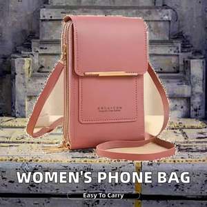 Sacs pour téléphone portable pour femmes, mini sac bandoulière de voyage, sac à main en cuir PU, étui à fermeture éclair, porte-cartes, petit sac à main - Product Image 2