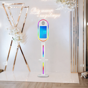 Photobooth portable DSLR 2026 avec parapluie ovale, écran tactile, machine de photomaton <span class=keywords><strong>pour</strong></span> selfies, affichage haute résolution <span class=keywords><strong>pour</strong></span> événements - Product Image 1